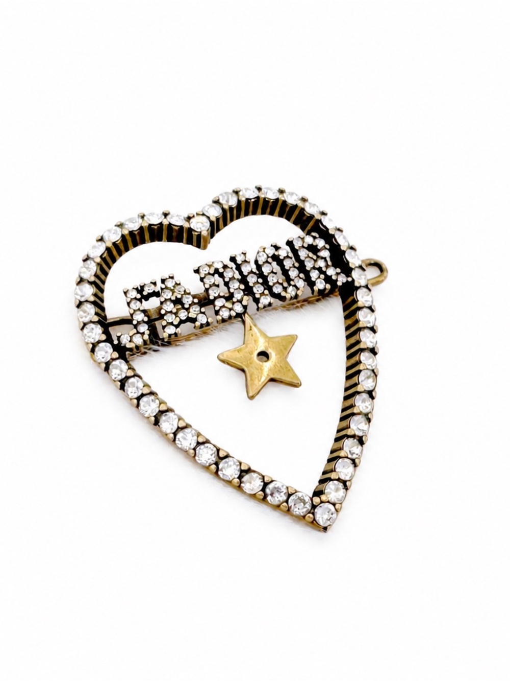 Christian Dior Crystal J'Adior Heart Hair Barrette